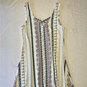 Red, White, and Blue Pattern Dress